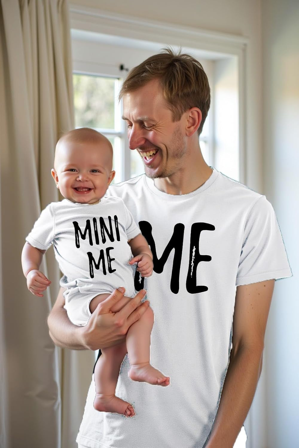 Me & Mini Me Fathers Day Dad and Baby Matching Outfits Gifts for New Dads Daddy and Son Daughter Shirts Set