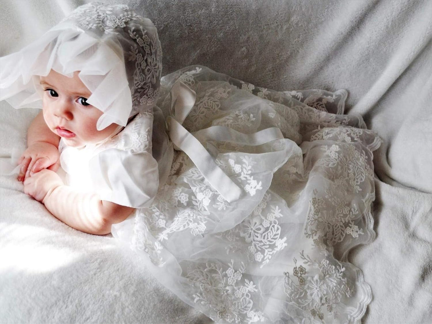 Baby Girls Flower Christening Baptism Dress Formal Party Special Occasion Dresses for Toddler