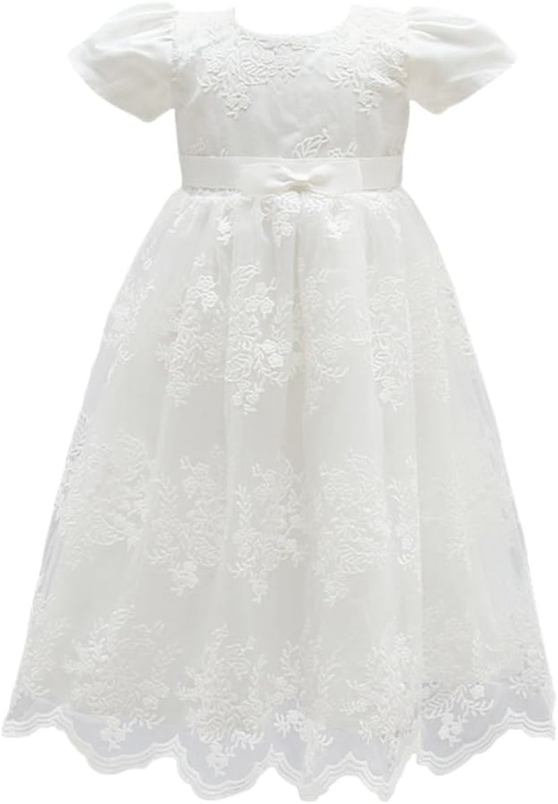 Baby Girls Flower Christening Baptism Dress Formal Party Special Occasion Dresses for Toddler