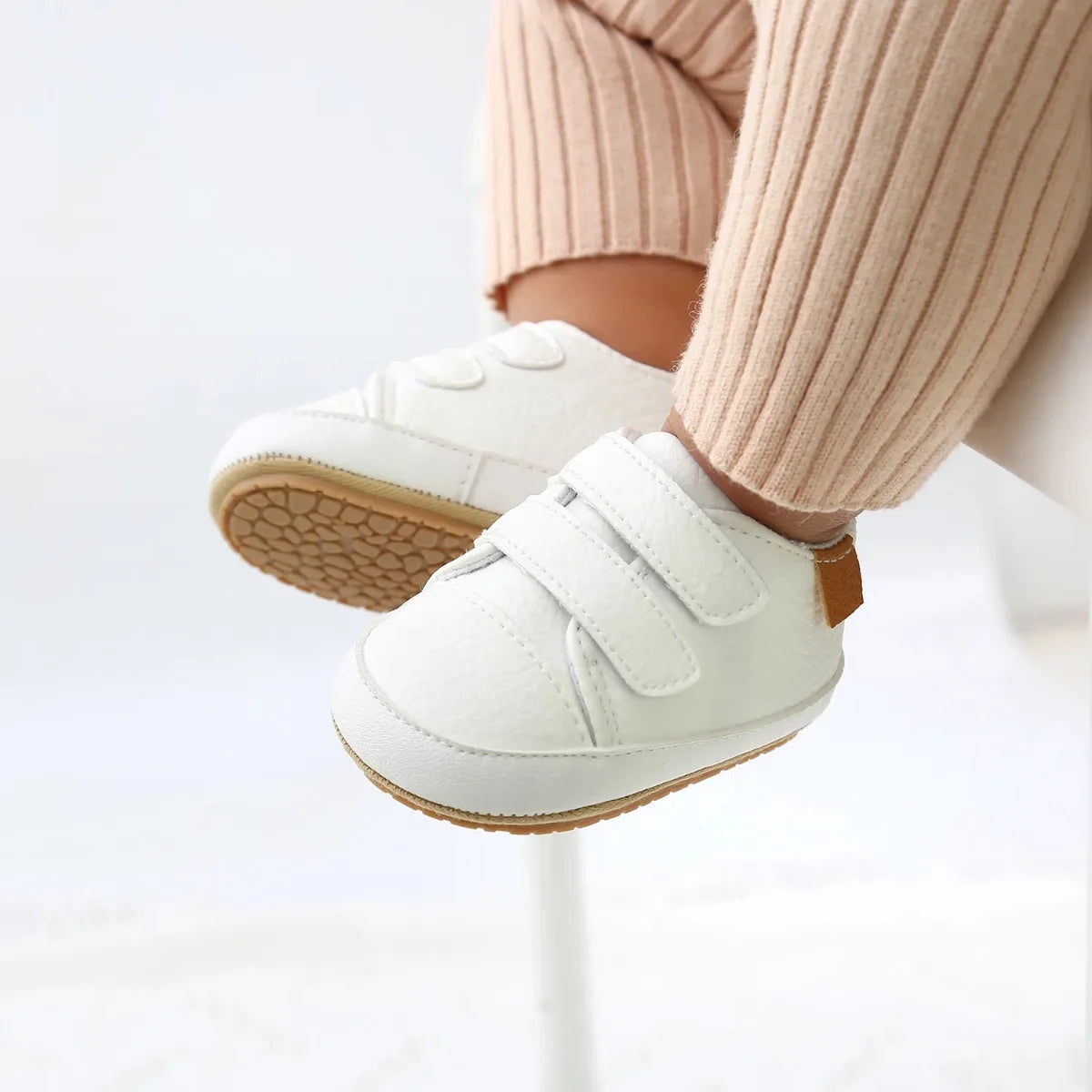 Baby Boys Girls Shoes High-Top Ankle Sneakers Toddler Soft Rubber Sole Infant Crib Shoes 0-18 Months
