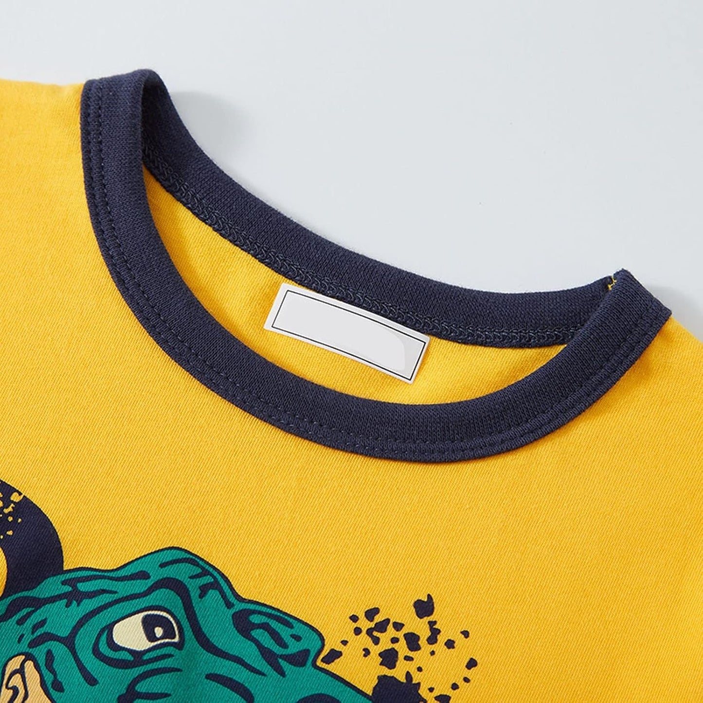 Cute Kids Clothes Set for Toddler Kids Baby Boys Summer Cartoon Cool Dinosaur Short Sleeve Crewneck (White, 9-10 Years)