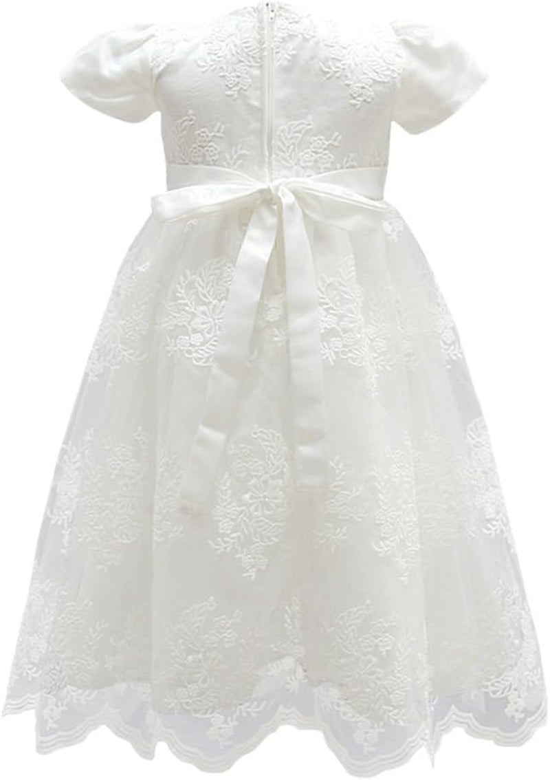 Baby Girls Flower Christening Baptism Dress Formal Party Special Occasion Dresses for Toddler