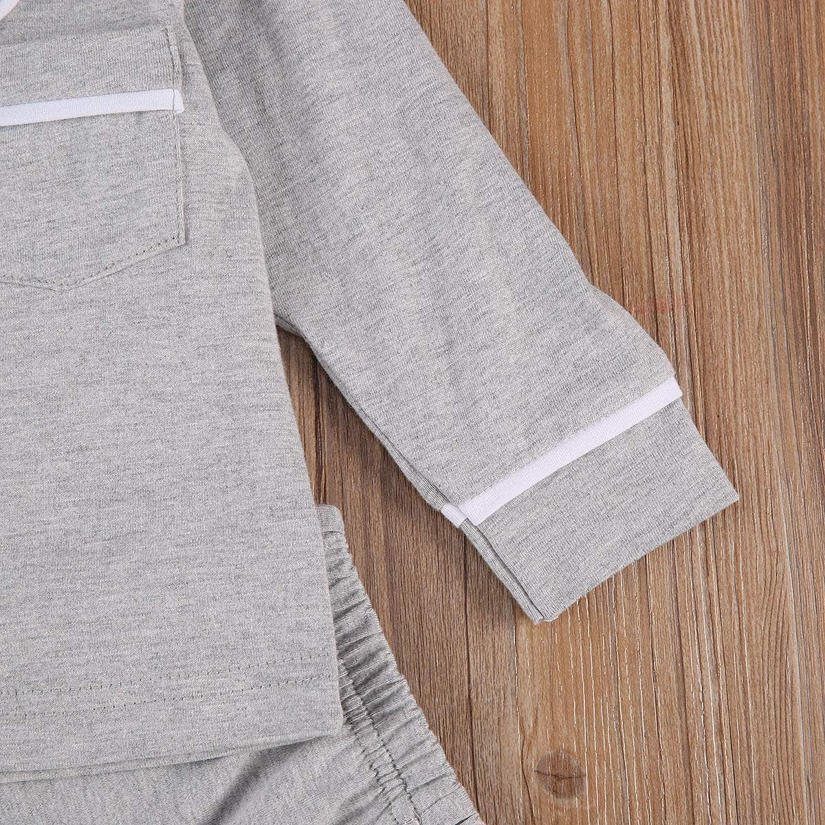 Toddler Baby Button-Down Pajamas Set, Cotton 2-Pcs-Pjs Set Shirt and Pants Sleepwear for Unisex Kids