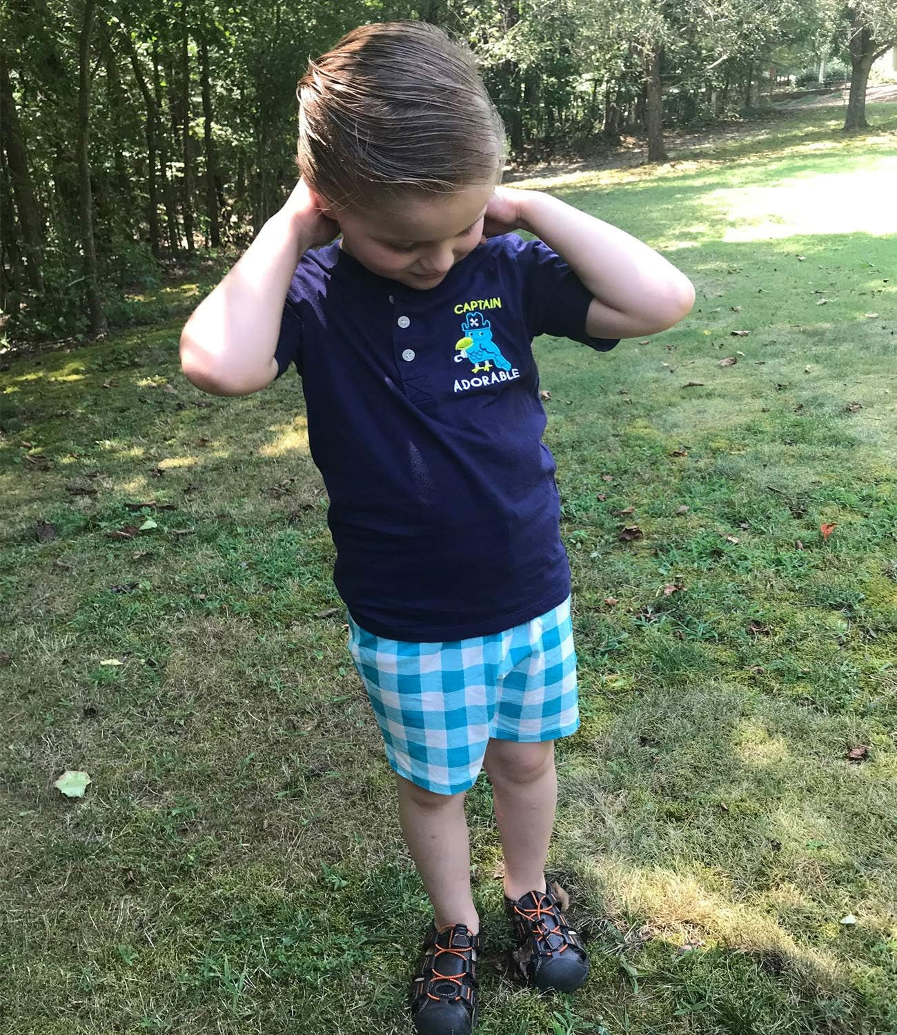 Toddler Boys Cotton Clothing Sets Short Sleeve Tee and Shorts