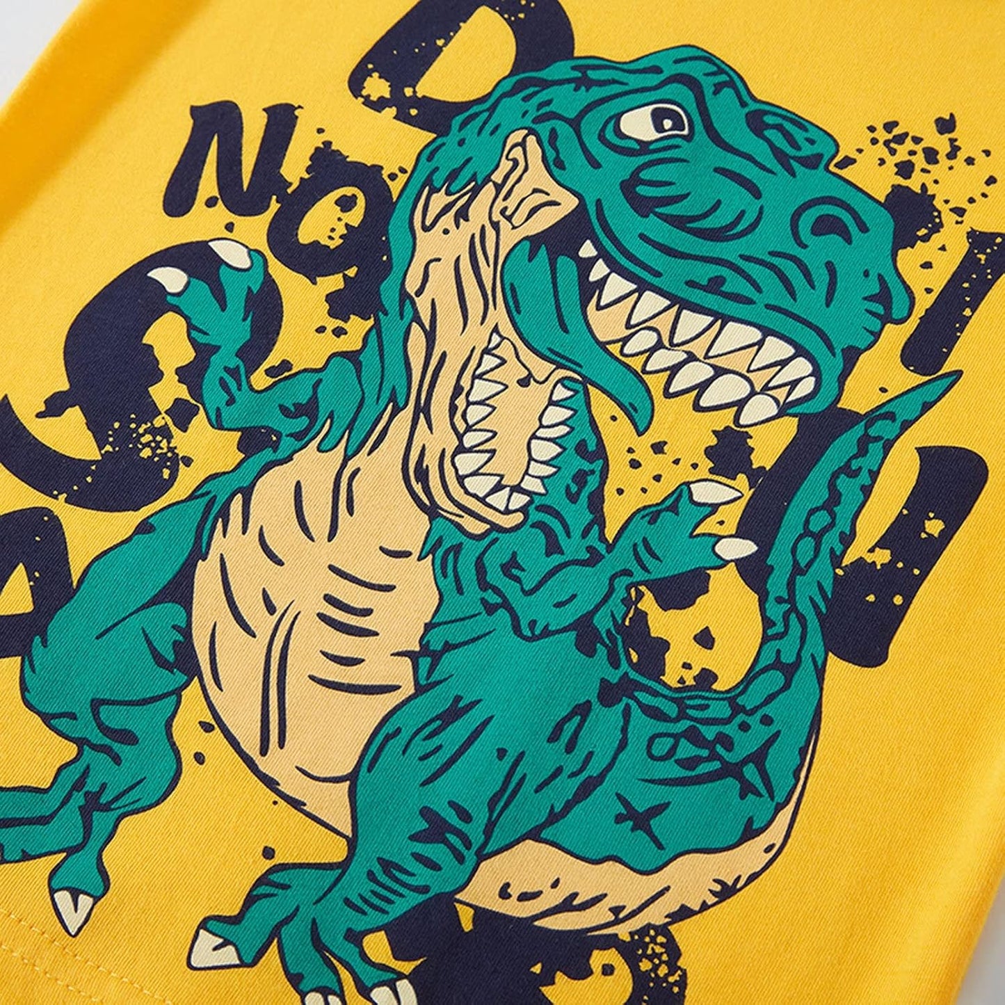 Cute Kids Clothes Set for Toddler Kids Baby Boys Summer Cartoon Cool Dinosaur Short Sleeve Crewneck (White, 9-10 Years)