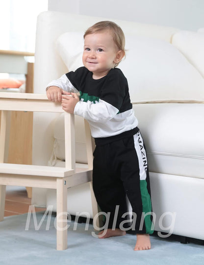 Toddler Boy Clothes Letter Long Sleeve Tops Sweatshirt Pants Toddler Outfits for Boys Fall Clothes 18M-6T