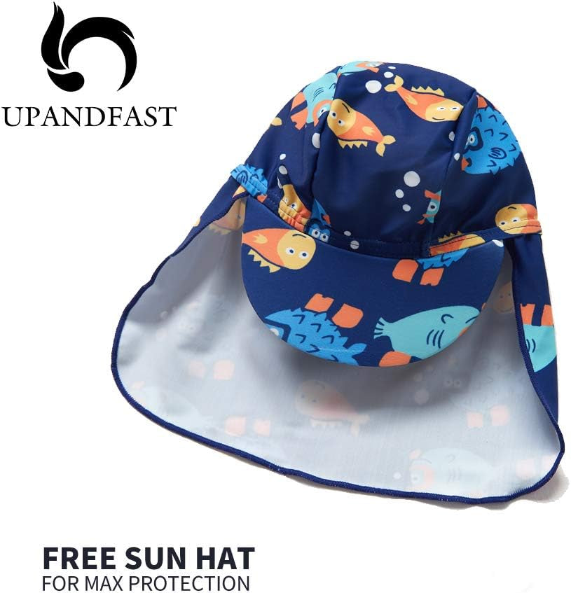 Baby/Toddler Swimsuit Sunsuit UPF 50+ Infant One Piece Bathing Suit with Sun Hat