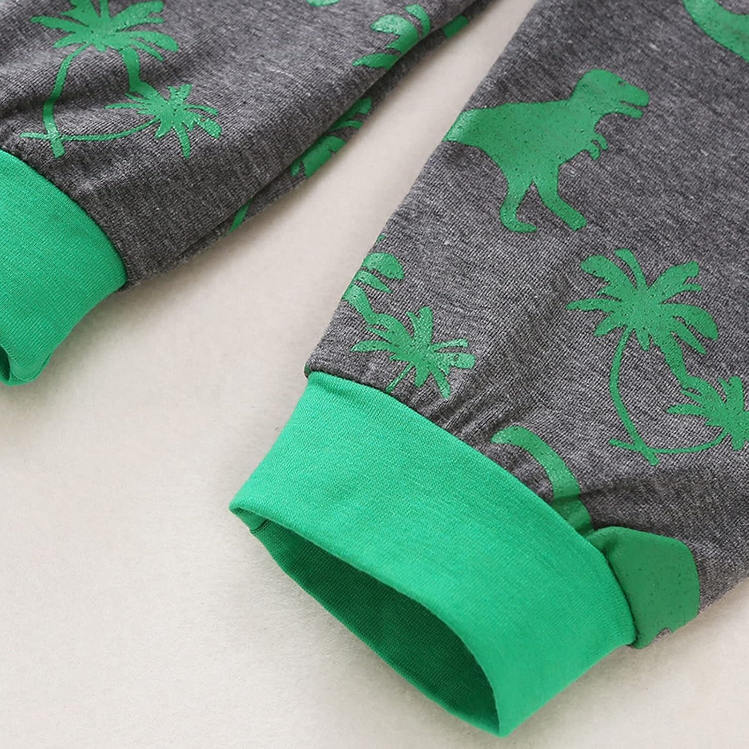 Kids Clothes Set,1-8Years Old Kids Boys Girls Long Sleeve Dinosaur Printed Top and Pants Set Outfit (Dark Gray-02#, 3-4 Years)