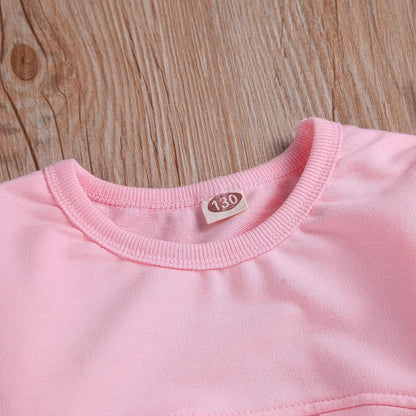 Toddler Girls Clothes Winter Warm Long Sleeve Tops Long Pants Suit Kids Soft Cotton 2Pcs Set