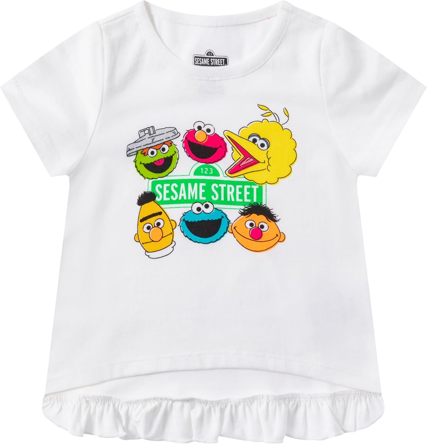 Elmo or Cookie Monster Girls’ T-Shirt, Tank Top and Short Set for Infant and Toddler