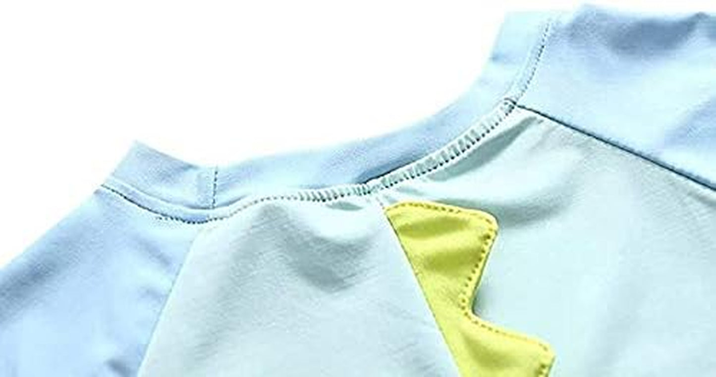 Baby Toddler Boys 3-Pieces Swimsuit Sets Blue Shark Bathing Suit Rash Guards Sunsuit Swimwear with Hat UPF 50+ FBA