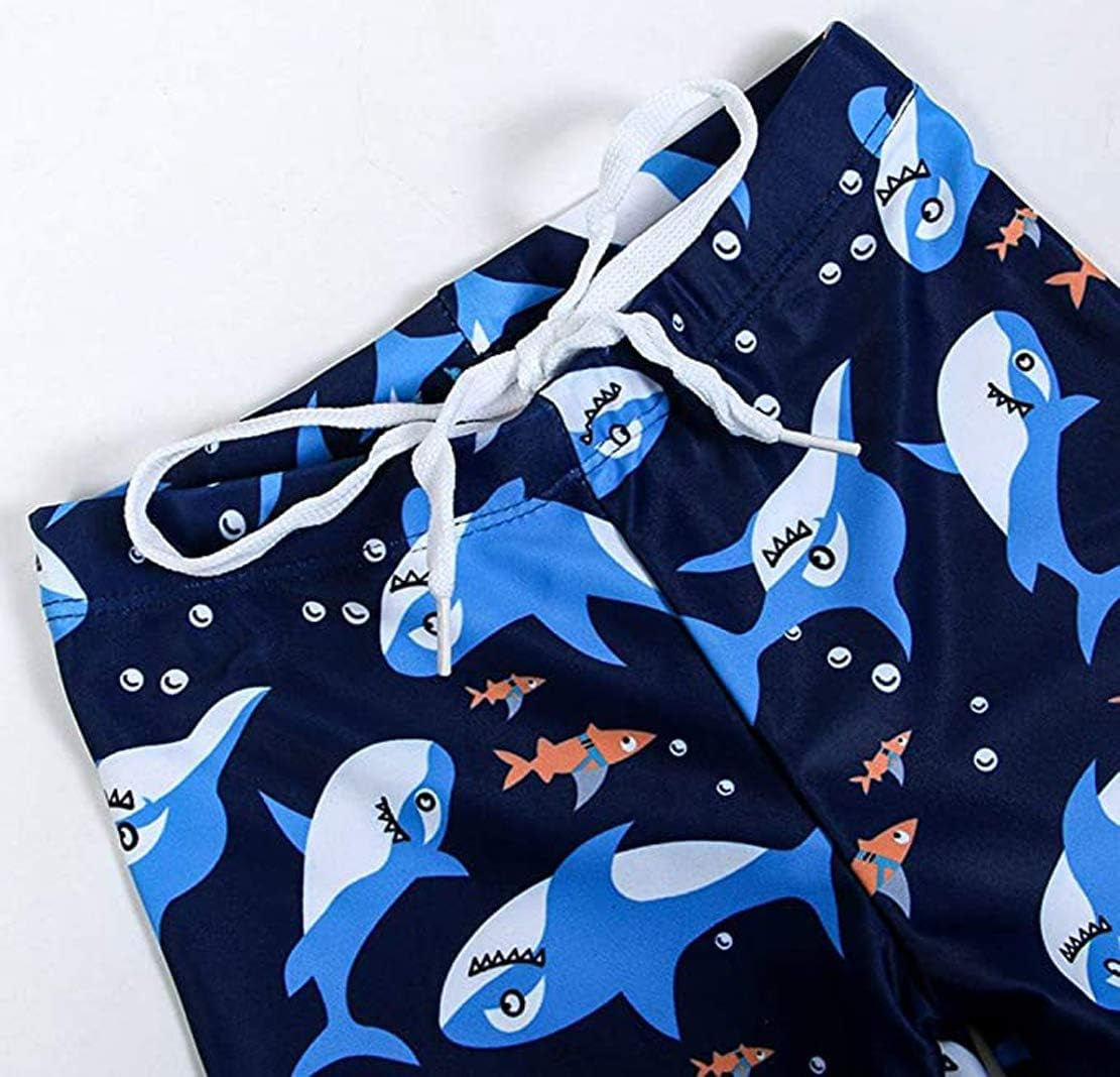 Baby Toddler Boys 3-Pieces Swimsuit Sets Blue Shark Bathing Suit Rash Guards Sunsuit Swimwear with Hat UPF 50+ FBA