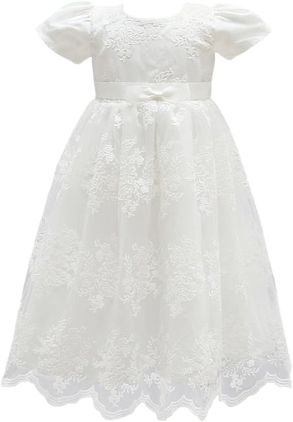 Baby Girls Flower Christening Baptism Dress Formal Party Special Occasion Dresses for Toddler