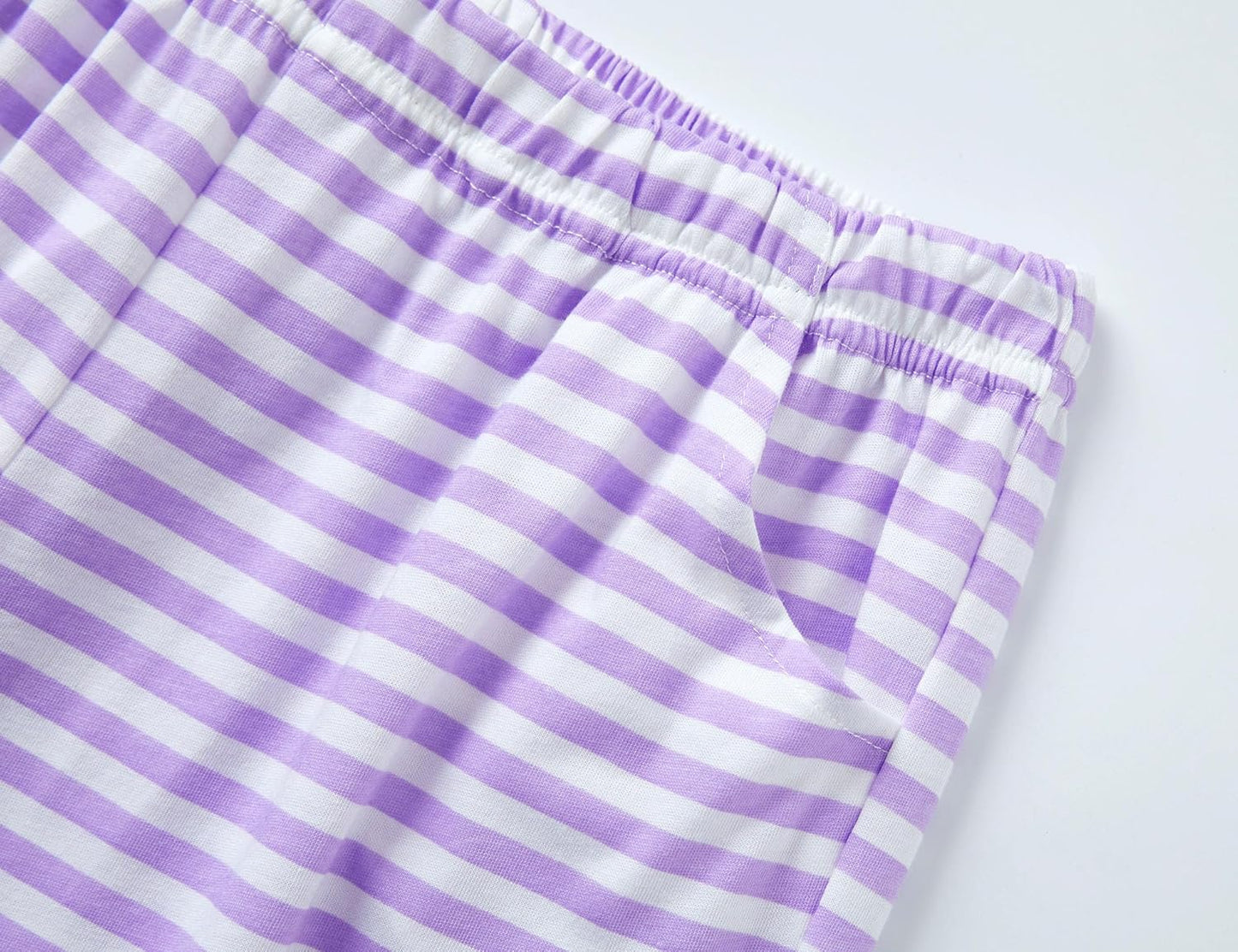 Pajamas for Girls Size 6-16 Pants & Long Sleeve Jammies Glitter Heart & Stripe Tween/Teens Fall Cloths Set
