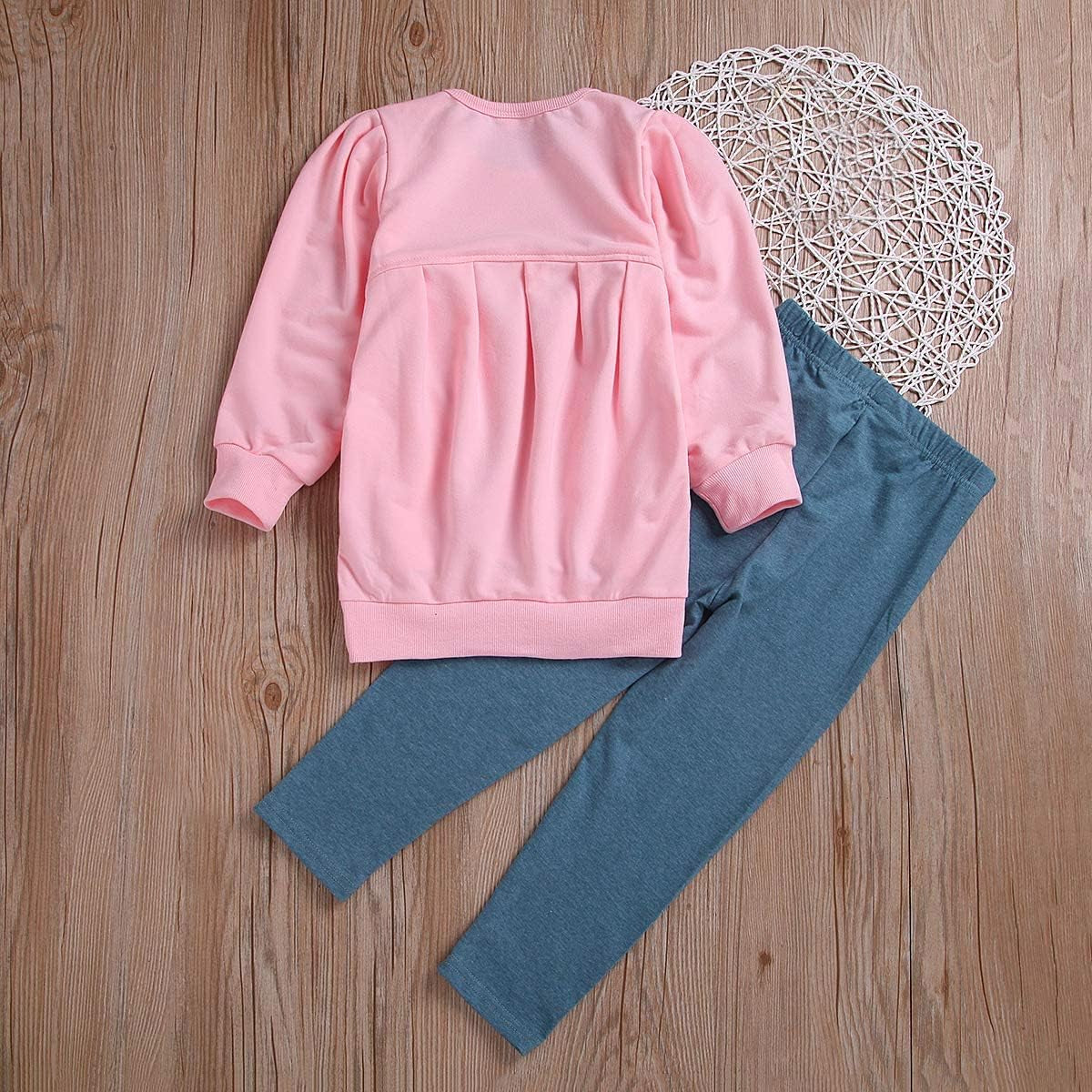 Toddler Girls Clothes Winter Warm Long Sleeve Tops Long Pants Suit Kids Soft Cotton 2Pcs Set