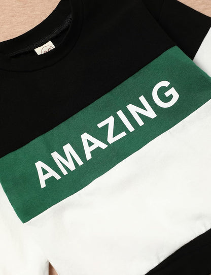 Toddler Boy Clothes Letter Long Sleeve Tops Sweatshirt Pants Toddler Outfits for Boys Fall Clothes 18M-6T