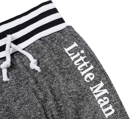 Newborn Baby Boy Clothes New to the Crew Letter Print Romper+ Pants+Hat 3PCS Outfit