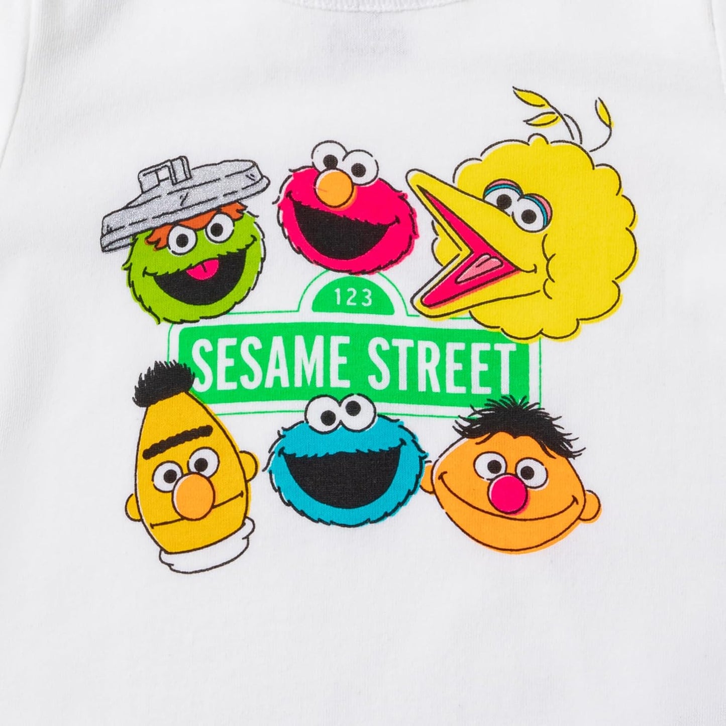 Elmo or Cookie Monster Girls’ T-Shirt, Tank Top and Short Set for Infant and Toddler