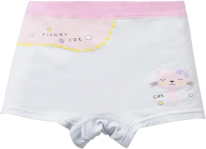 Little Girls Cotton Boy Shorts Toddler Panties Baby Princess Underwear (Pack of 5)