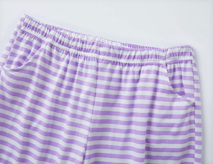 Pajamas for Girls Size 6-16 Pants & Long Sleeve Jammies Glitter Heart & Stripe Tween/Teens Fall Cloths Set