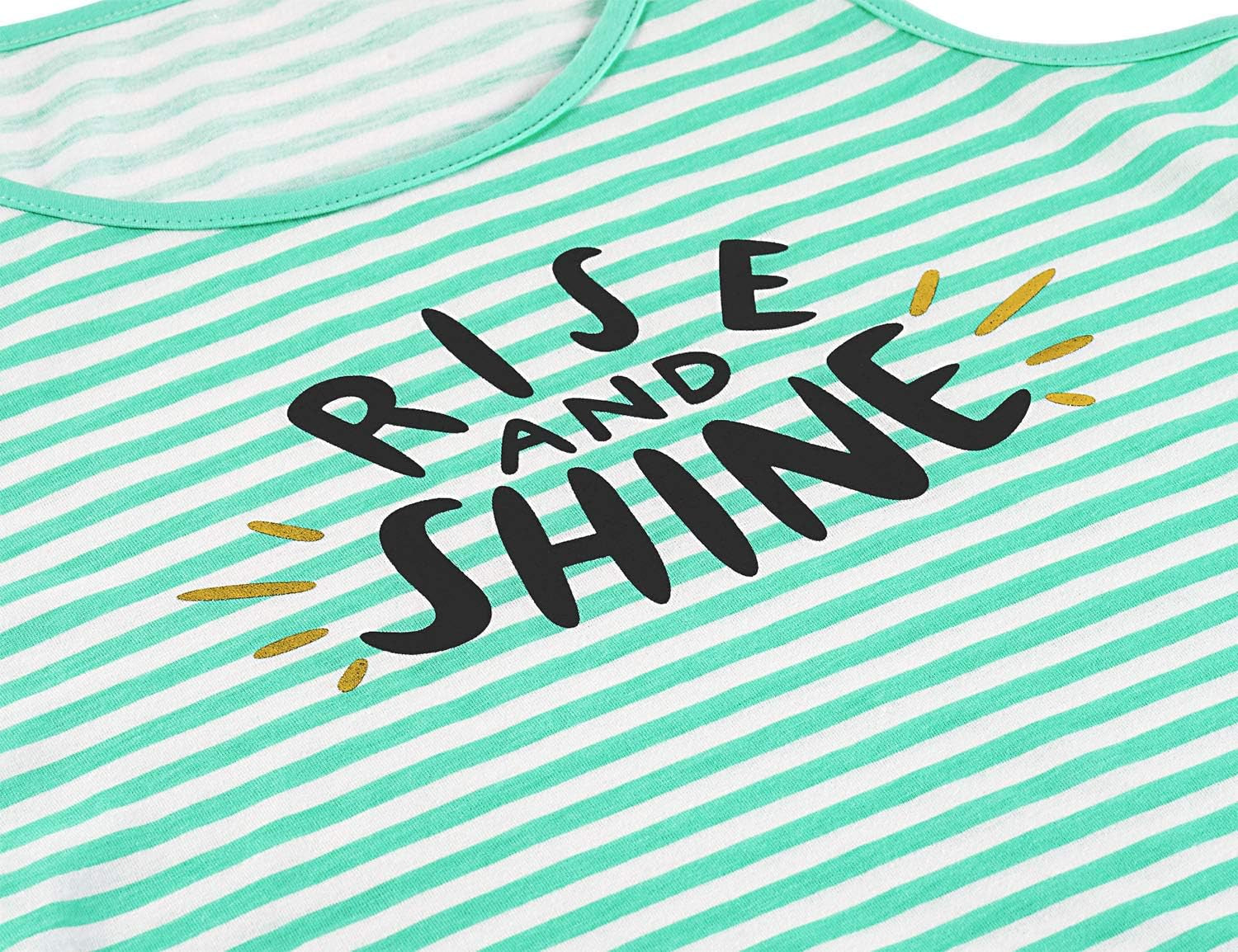 Girls Tank Top Pajamas – Size 6 8 10 12 14 16 18 Summer Shorts Stripe PJS Set Big Kids Clothes for Tween/Teens