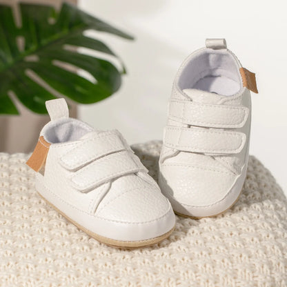 Baby Boys Girls Shoes High-Top Ankle Sneakers Toddler Soft Rubber Sole Infant Crib Shoes 0-18 Months