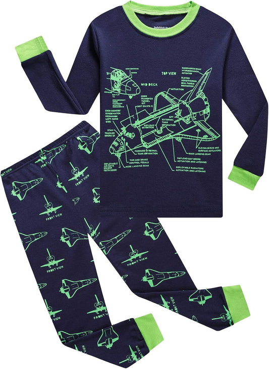 Boy Pajamas Long Sleeve Cotton Kids Clothes Toddler Boys Sleepwear