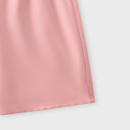 2Pcs Kid Girl Tie Knot Sleeveless Tee and Elasticized Paperbag Shorts Set