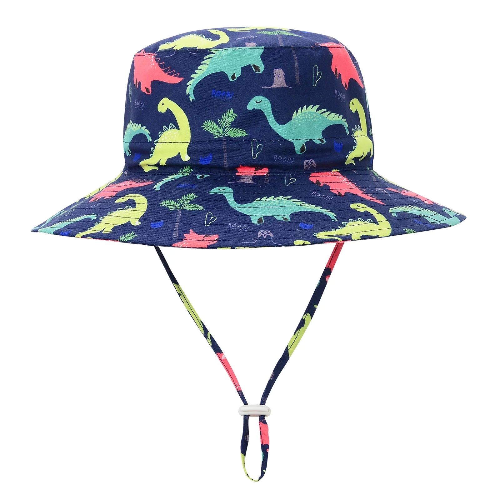 UPF 50+ Sun Protection Sun Hats Wide Brim Beach Bucket Hats for Baby Boys Girls Cute Toddler Hats Navy Dinosaur S