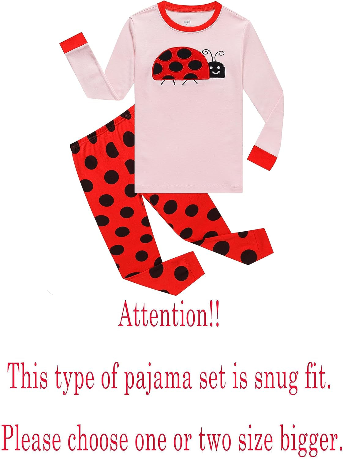 Girls Pajamas Set Kids Long Sleeve Pjs Cotton Jammies