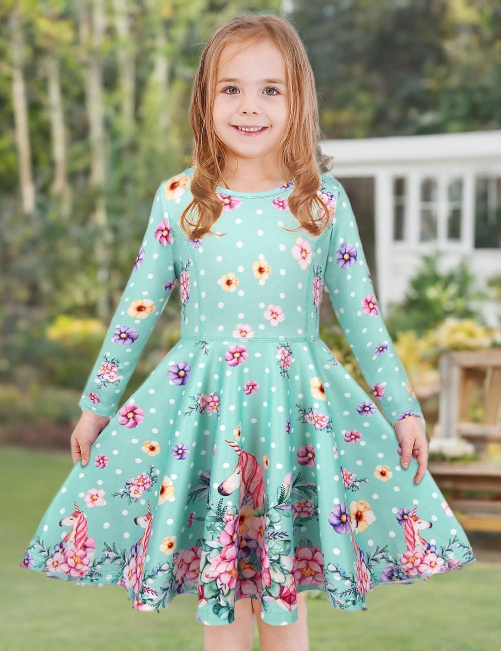 Girls Dress Sleeveless Long Sleeve Kids Toddler Little Big Girl Unicorn Mermaid Casual Dresses