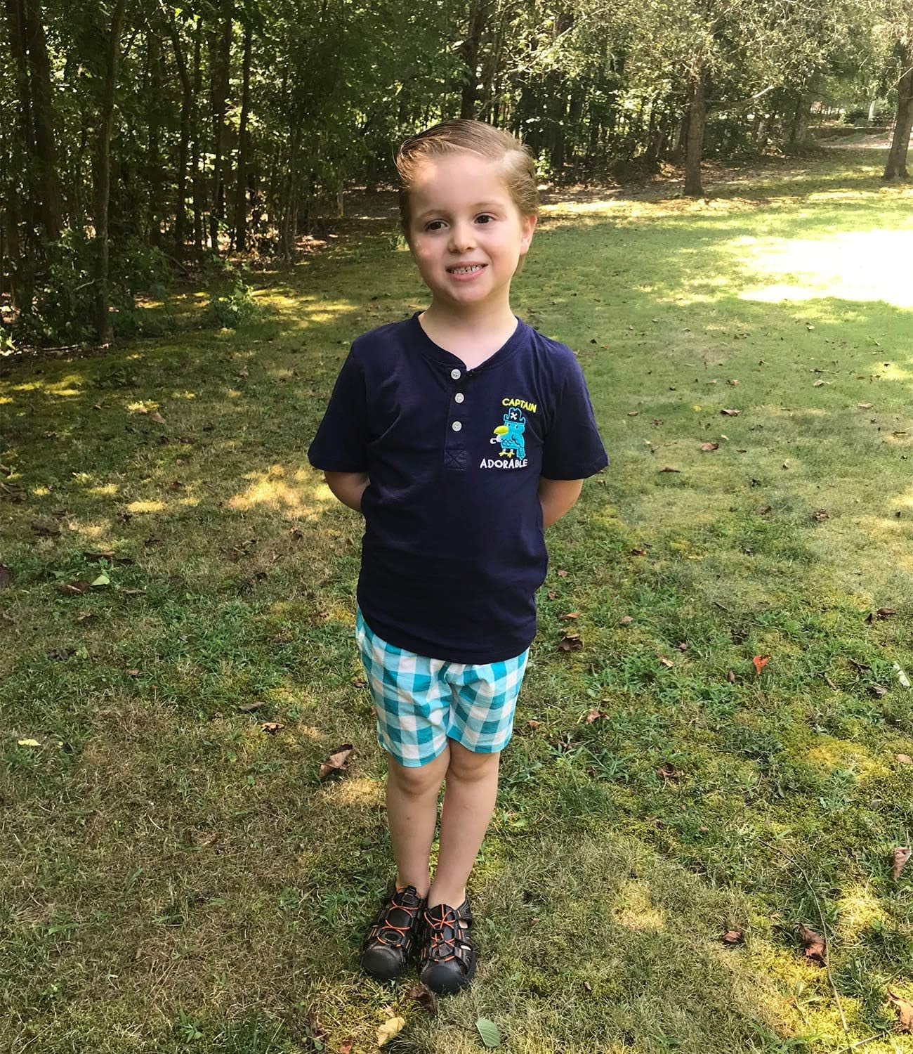 Toddler Boys Cotton Clothing Sets Short Sleeve Tee and Shorts