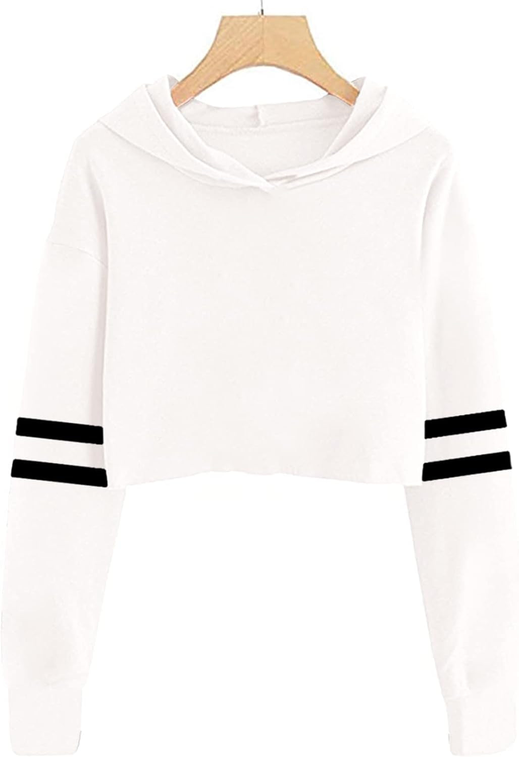 Kids 2 Piece Outfits Girls Crop Tops Hoodies Long Sleeve Fashion Sweatshirts and Sweatpants